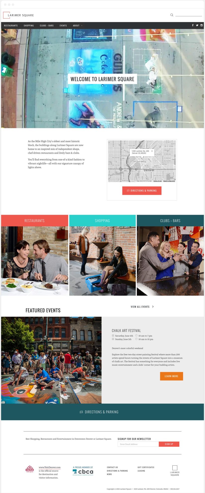 full page website mockup