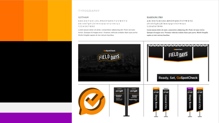 styling mockups of conference look and feel