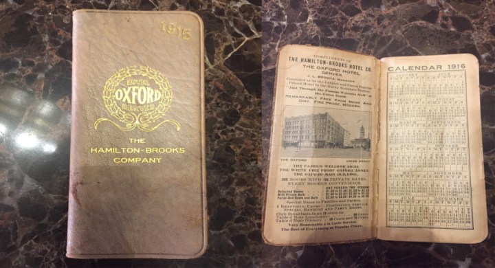 leather bound oxford book from 1915- closed and open