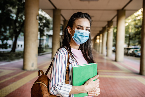 Student wearing mask