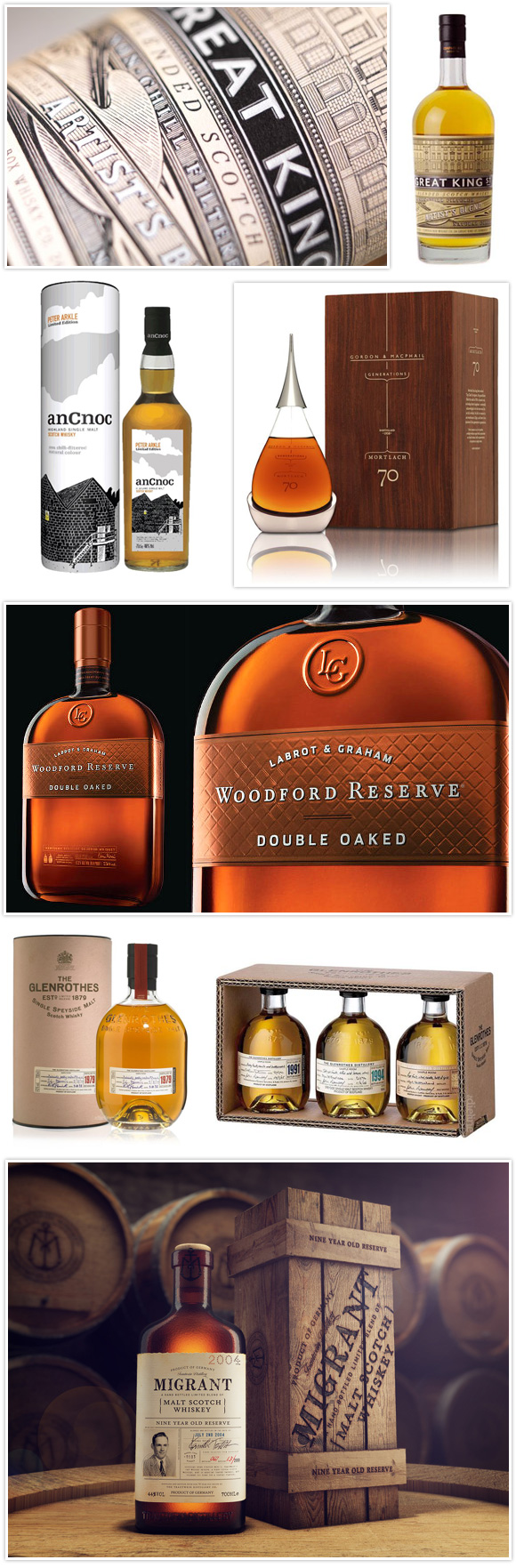 Whiskey bottle designs