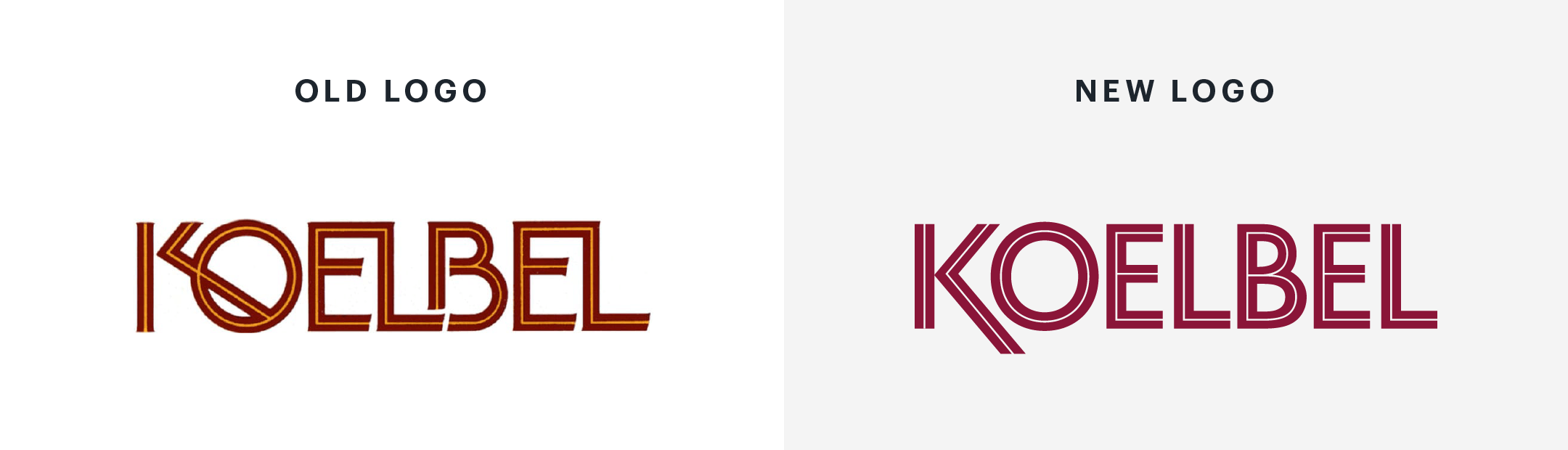 Koelbel Co. Logo before and after