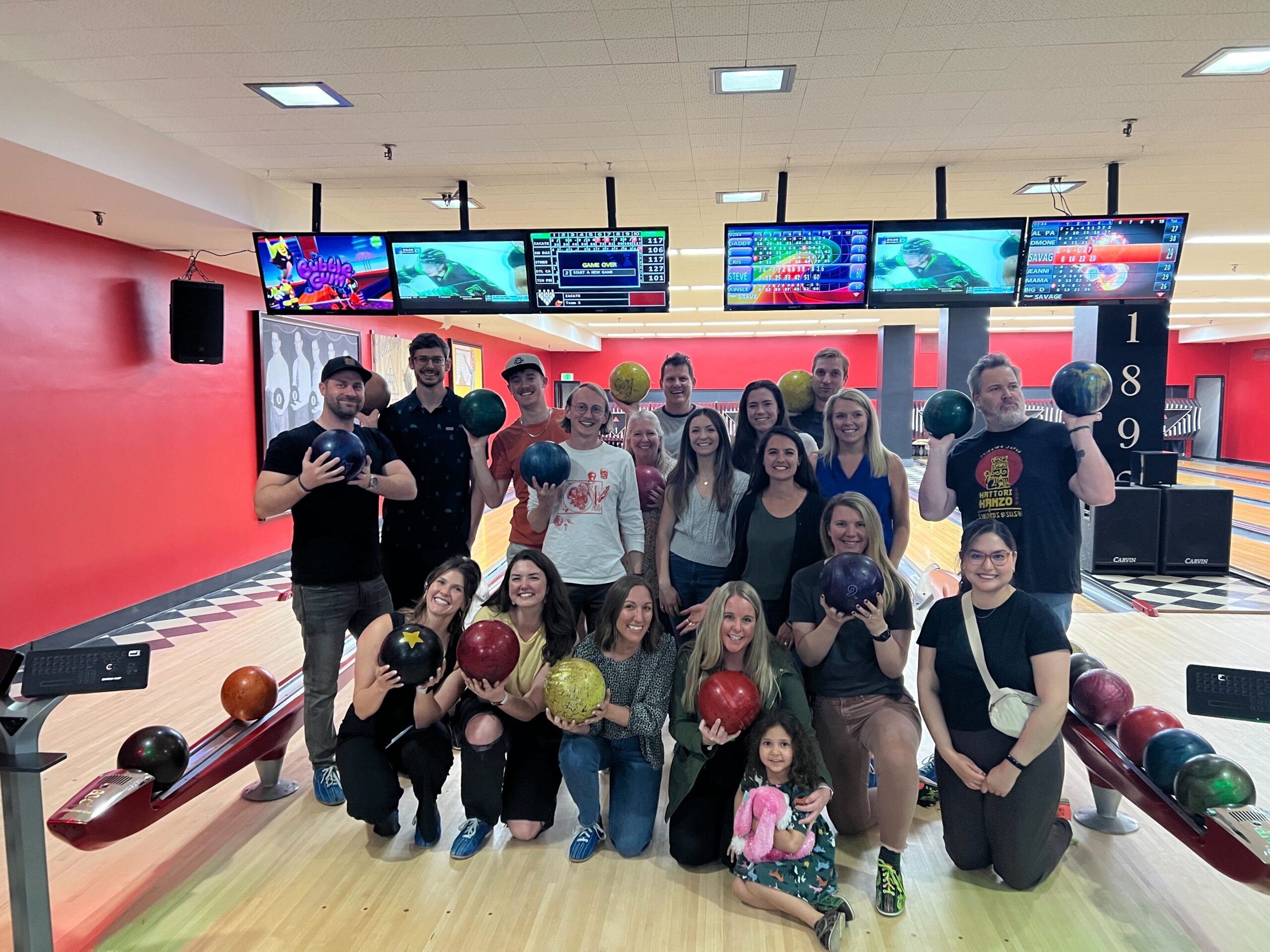 the team at bowling