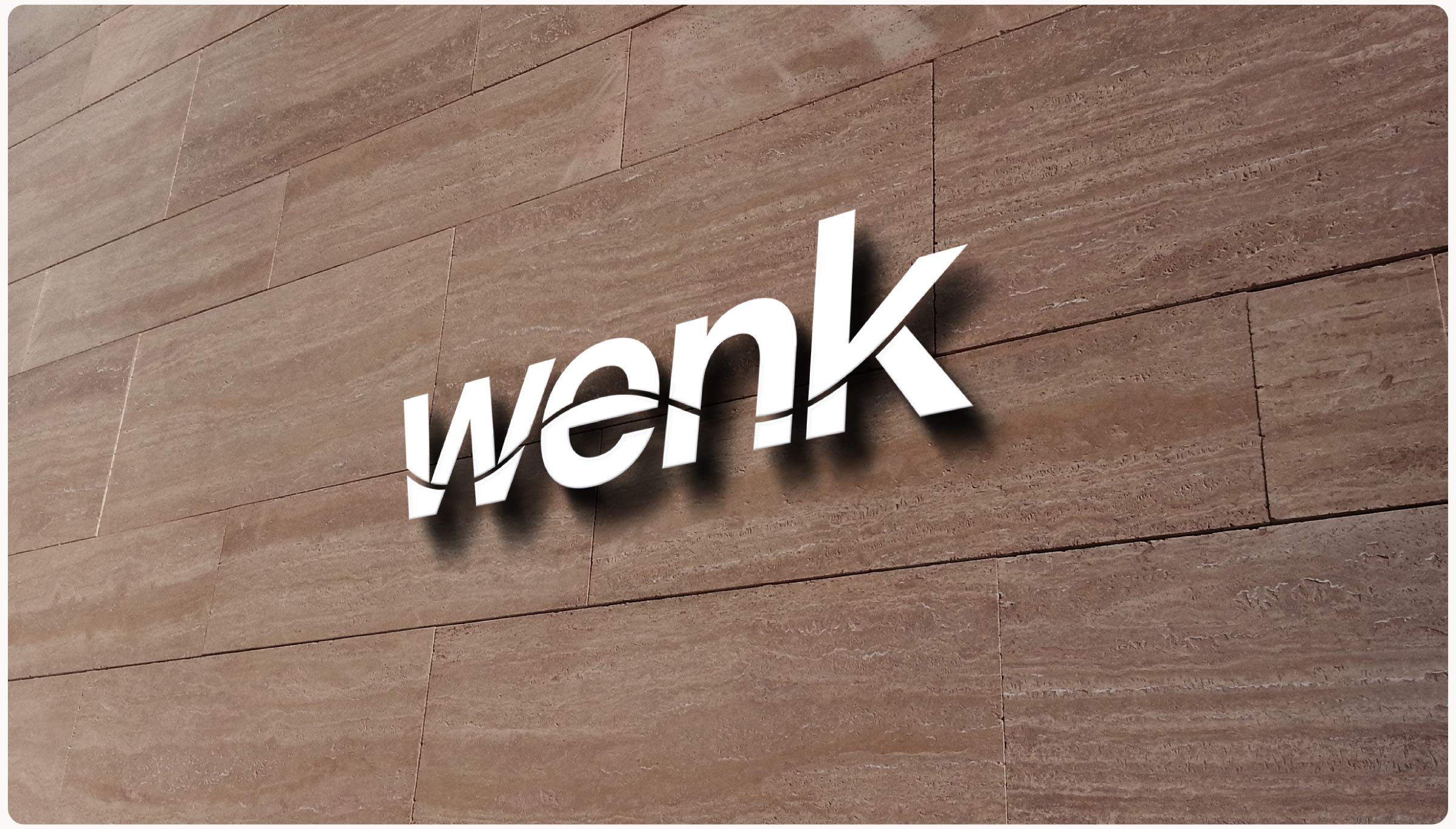 Wenk logo as a sign mock-up