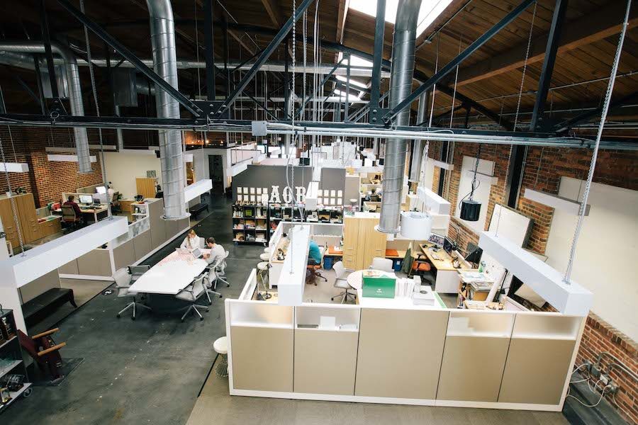 Office space view from above