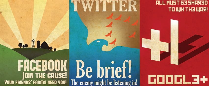 Featured Image for Vintage-look social media propaganda posters are awesome.