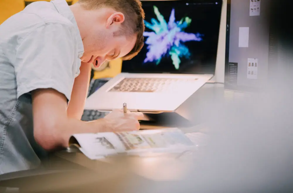 Designer Sketching at desk